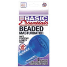 CalExotics Manual Stroker Basic Essentials Beaded Masturbator - Blue at the Haus of Shag