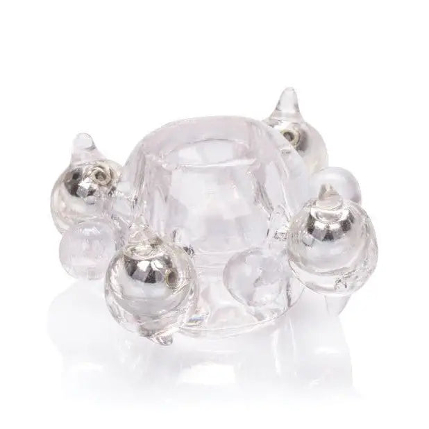 CalExotics Penis Enhancement Basic Essentials Enhancer Ring W/beads - Clear at the Haus of Shag