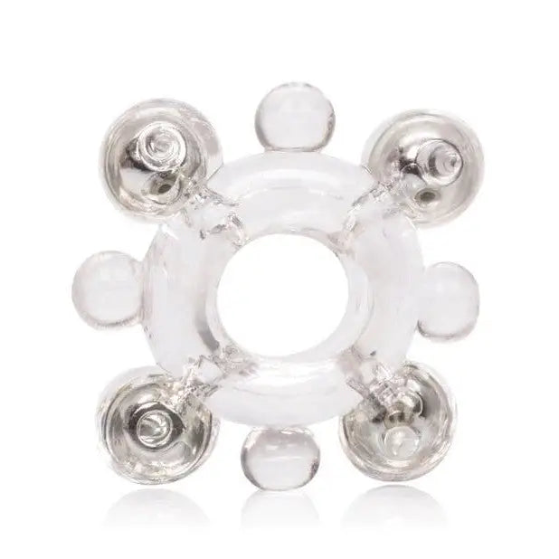 CalExotics Penis Enhancement Basic Essentials Enhancer Ring W/beads - Clear at the Haus of Shag