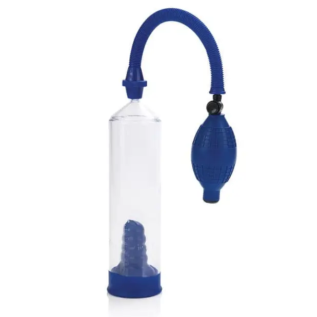 CalExotics Penis Enhancement Basic Essentials Pump - Blue at the Haus of Shag