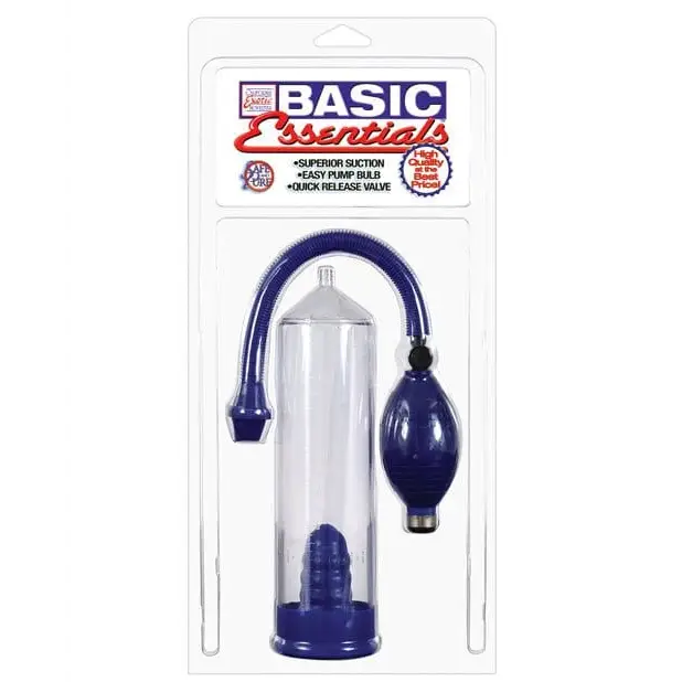 CalExotics Penis Enhancement Basic Essentials Pump - Blue at the Haus of Shag