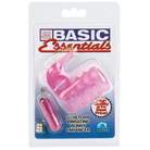 CalExotics Penis Enhancement Basic Essentials Stretchy Vibrating Bunny Enhancer - Pink at the Haus of Shag