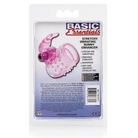 CalExotics Penis Enhancement Basic Essentials Stretchy Vibrating Bunny Enhancer - Pink at the Haus of Shag