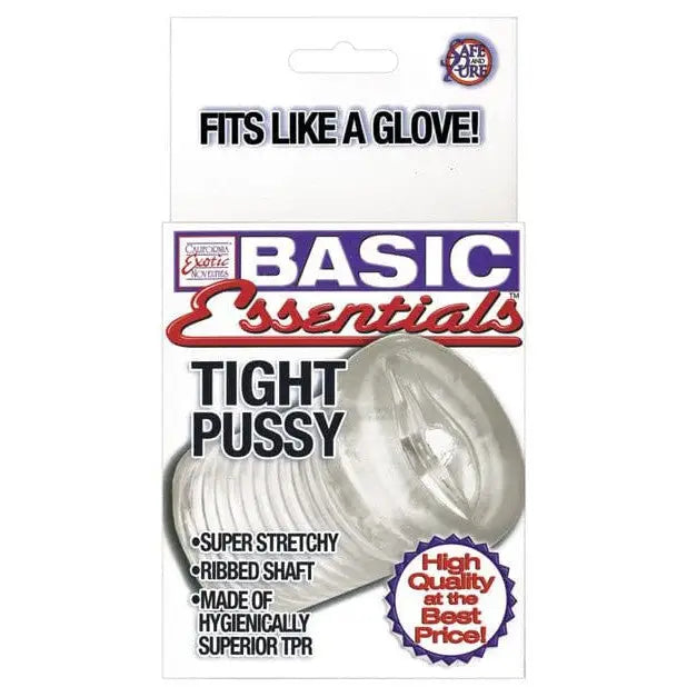 Transparent Essentials Tight Pussy - Clear Male Masturbation Sleeve in Adult Packaging