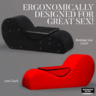 Bedroom Bliss Bondage Love Couch - Black - Dungeon Furniture