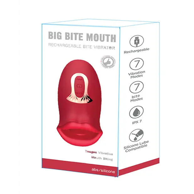 Big Bite Mouth Vibration & Biting - Red - Stimulators