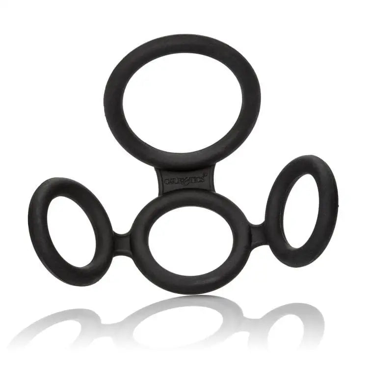 CalExotics Sextoys for Couples Big Man's Spreader Ring Black at the Haus of Shag