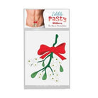 Big mistletoe edible pasties with red bow for festive body decoration