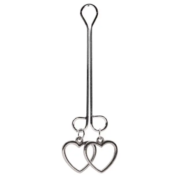 Bijoux De Cli Double Loop W/ Heart Charms - Clit Clamp