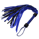 Strict Leather Flogger Black And Blue Suede Flogger at the Haus of Shag