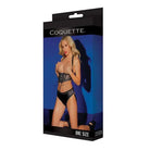 Coquette Lingerie Set Black Label Lace Panel Harness & Panty Set by Coquette at the Haus of Shag