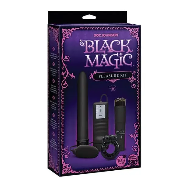 Doc Johnson Stimulators Black Magic Pleasure Kit - Black at the Haus of Shag