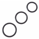 Black Steel C Ring Set - Cock Ring