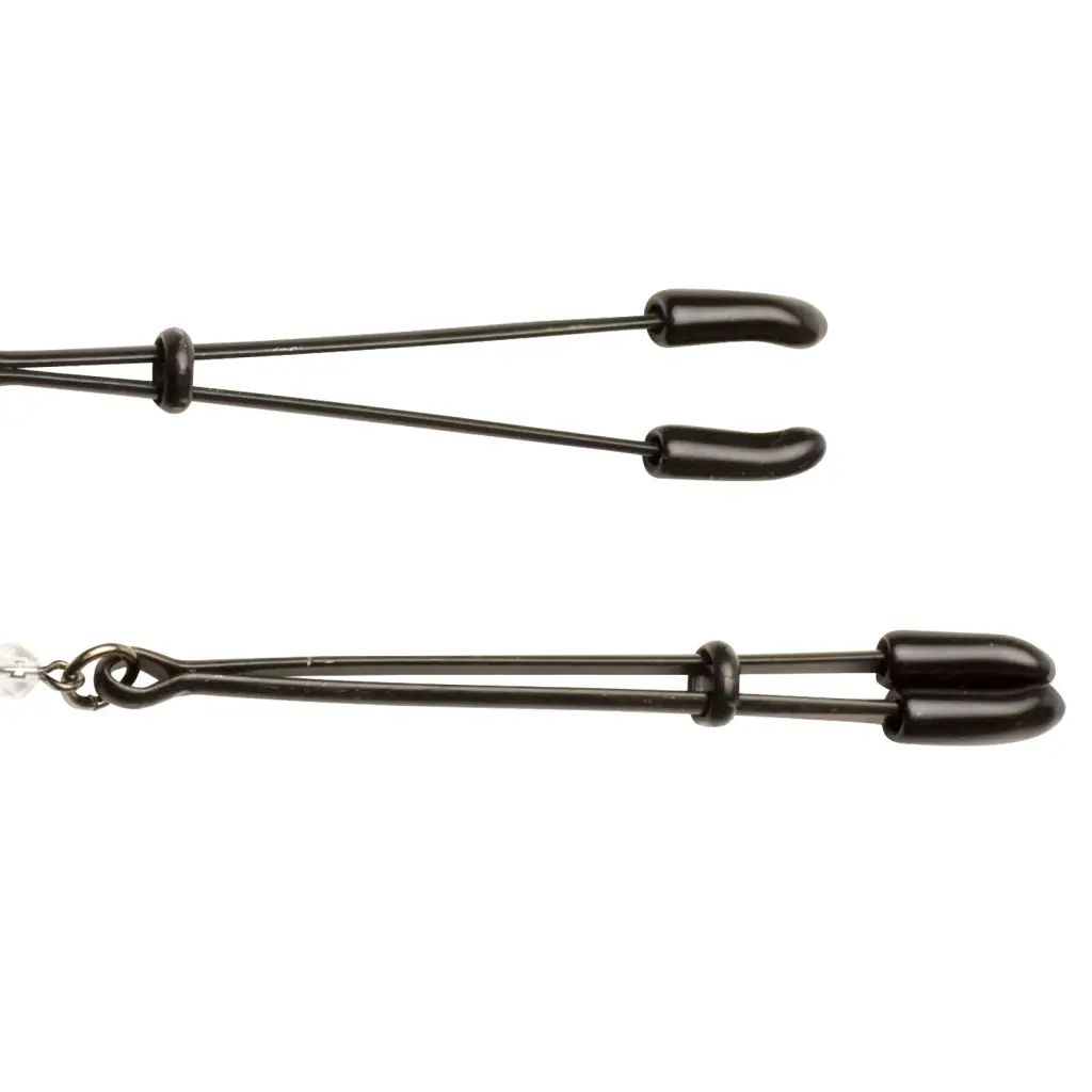 Black Tweezer Clamp Black W/beads - Nipple Clamp