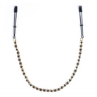 Black Tweezer Nipple Clamps W/ Beaded Chain - Nipple Clamp