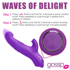 Blaster 7x Thrusting Silicone Rabbit Vibrator - Purple - Rabbit