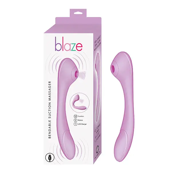 Blaze Bendable Suction Massager - Lavender - Stimulators