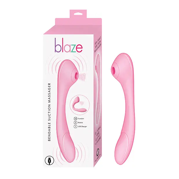 Blaze Bendable Suction Massager - Pink - Stimulators