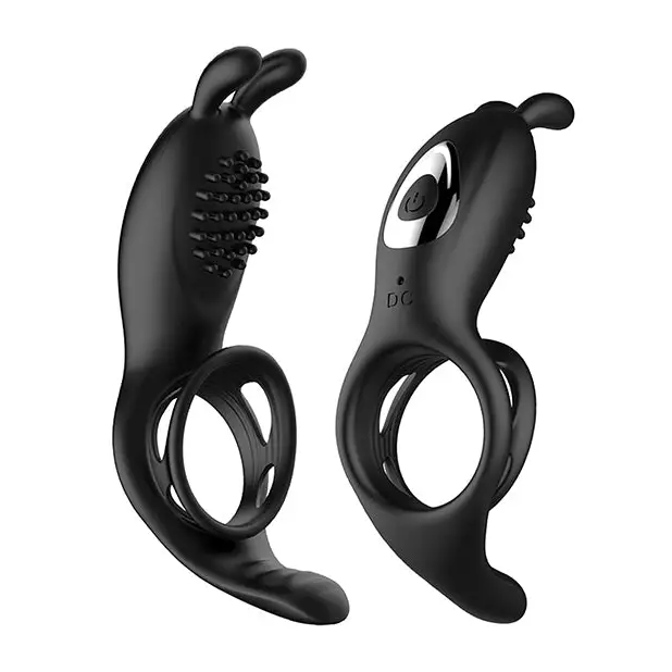 Bliss Hummingbird Vibrating Cock Ring - Black - Penis Enhancement