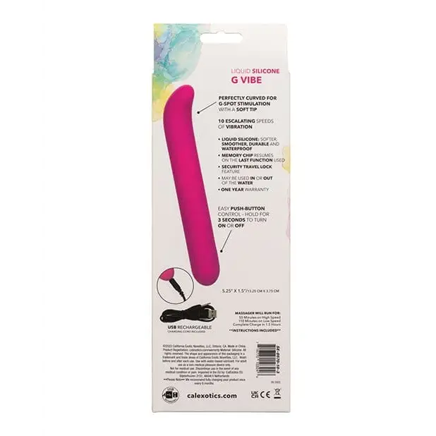 CalExotics Vibrator Bliss Liquid Silicone G Vibe - Pink at the Haus of Shag