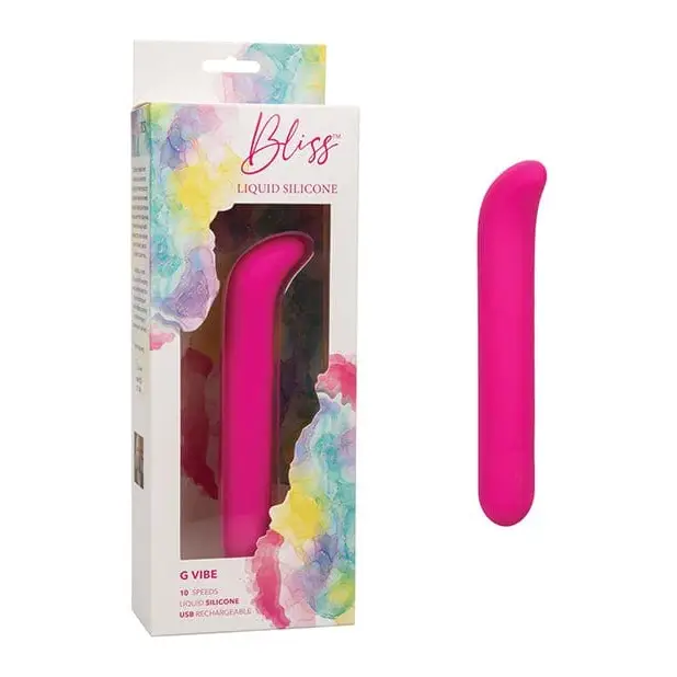 CalExotics Vibrator Bliss Liquid Silicone G Vibe - Pink at the Haus of Shag