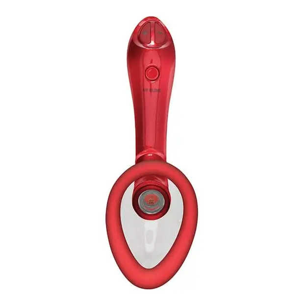 Doc Johnson Stimulators Bloom Intimate Body Automatic Vibrating Rechargeable Pump Limited Edition - Red at the Haus of Shag