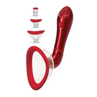 Doc Johnson Stimulators Bloom Intimate Body Automatic Vibrating Rechargeable Pump Limited Edition - Red at the Haus of Shag