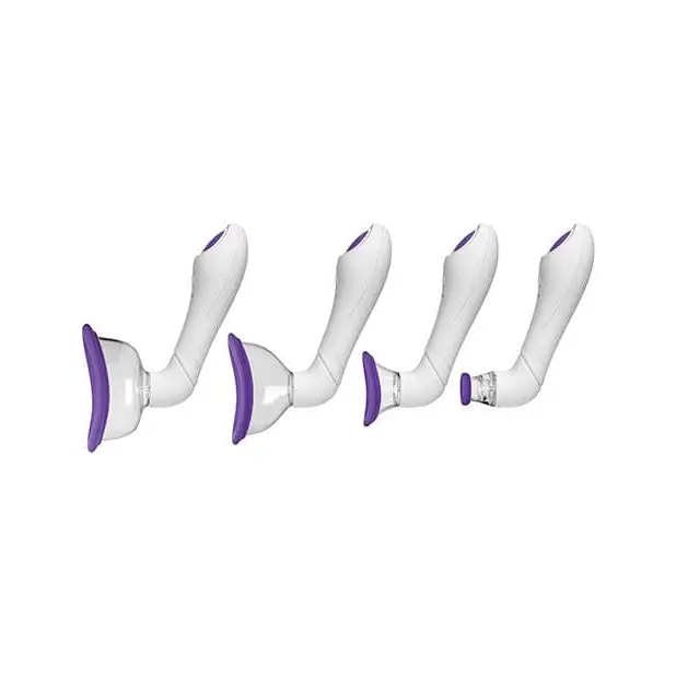 Bloom Intimate Body Automatic Vibrating Pump in Purple-White Silicone for Dry Feet