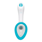 Close-up of a toothbrush with blue handle from Bloom Intimate Body Automatic Vibrating Pump