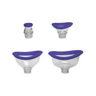 4 pack of purple silicone cups with clear covers by Bloom Intimate Body Automatic Vibrating