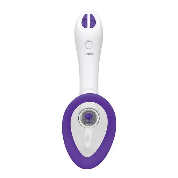 Purple and white headphones on display - Bloom Intimate Body Automatic Vibrating Pump