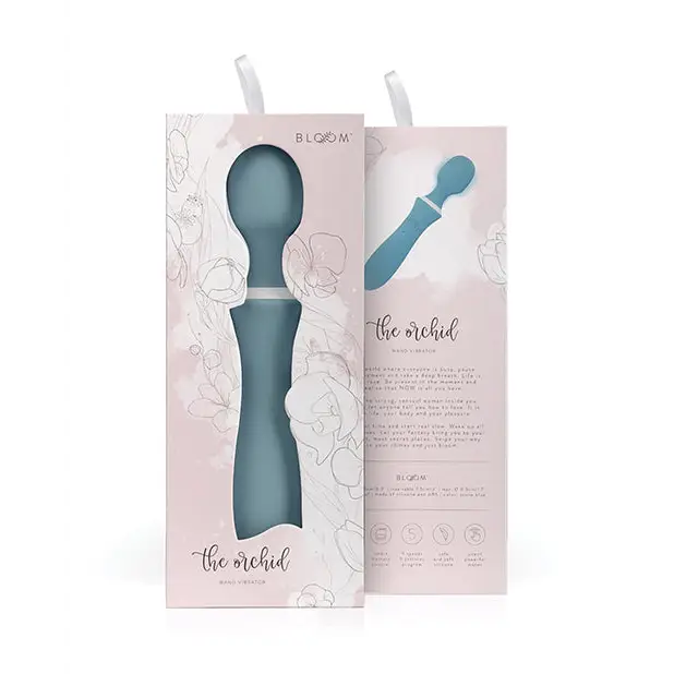 Bloom The Orchid Wand Vibrator - Teal - Wand