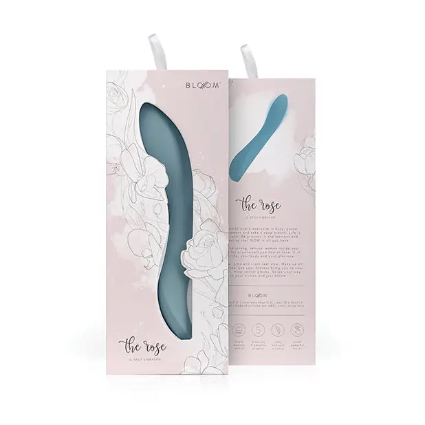 Bloom The Rose G-spot Vibrator - Teal - Plain Vibrator