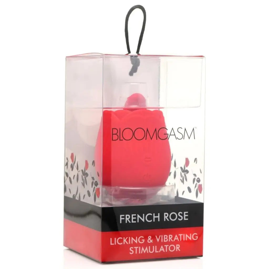 Bloomgasm Stimulators Red Bloomgasm 10x French Rose Licking And Vibrating Stimulator at the Haus of Shag