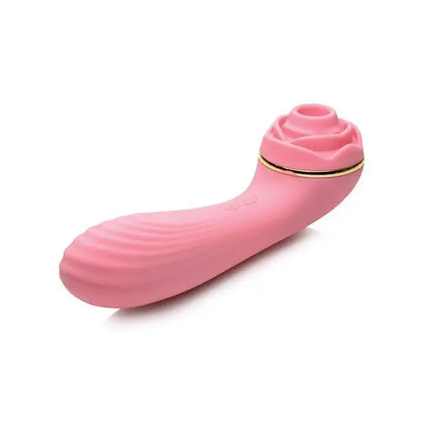 Bloomgasm Double Ended Vibrator Bloomgasm Passion Petals 10x Silicone Suction Rose Vibrator at the Haus of Shag