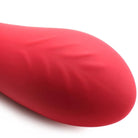 Bloomgasm Regal Rose Licking Rose Vibrator - red, smooth, curved silicone design