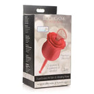 Bloomgasm Rose Buzz 7X red silicone vibrator with multiple speed settings and rose design