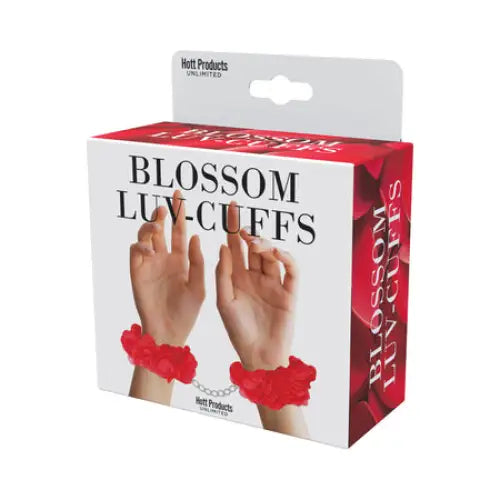 Blossom Luv Cuffs Flower Hand Cuffs Red - Bondage and Kink