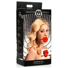 Master Series Gag Blossom Silicone Breathable Rose Gag at the Haus of Shag