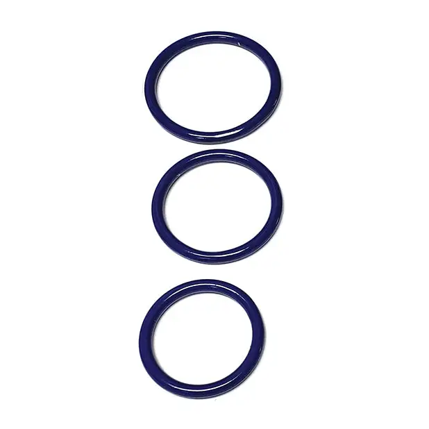 Blue Stainless Steel C-ring Set - 1.5 1.75’’ 2’’ ’ - Cock Ring