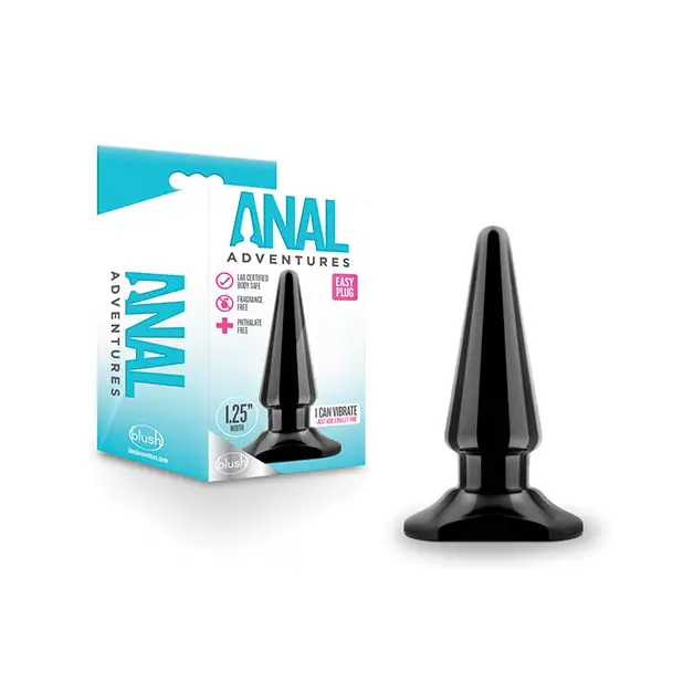 Anal Adventures By Blush Easy Plug - Black - Butt Plug