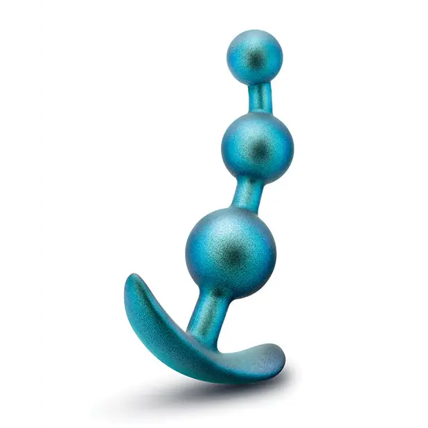 Anal Adventures Matrix By Blush Gamma Beaded Butt Plug - Blue - Butt Plug