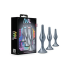 Anal Adventures Matrix By Blush Matrix Genesis Plug Kit - Silver - Butt Plug