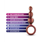 Anal Adventures Matrix By Blush Silicone Beaded Loop Plug - Copper - Anal Beads