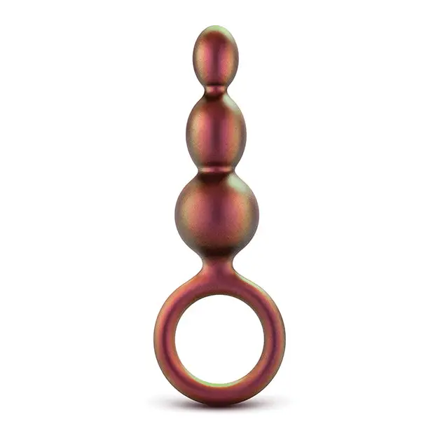 Anal Adventures Matrix By Blush Silicone Beaded Loop Plug - Copper - Anal Beads