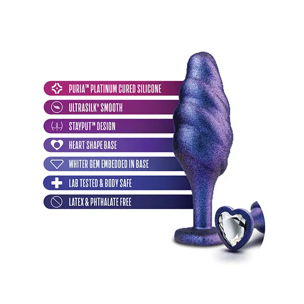 Anal Adventures Matrix By Blush Bumped Bling Anal Plug - Purple - Butt Plug