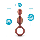 Anal Adventures Matrix By Blush Silicone Duo Loop Plug - Copper - Anal Beads