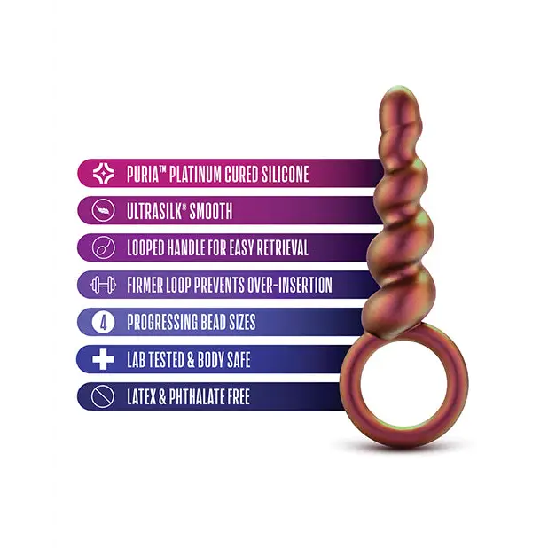 Anal Adventures Matrix By Blush Spiral Loop Anal Plug - Copper - Anal Beads