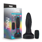 Blush Anal Adventures Platinum Rechargeable Remote-Controlled Vibrating & Rotating Silicone Drive Plug - Black