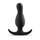 Blush Anal Adventures Platinum Silicone Curve Plug - Black - Butt Plug